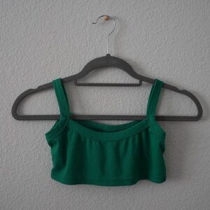 SHEIN Ribber Green Bra/Crop Cami